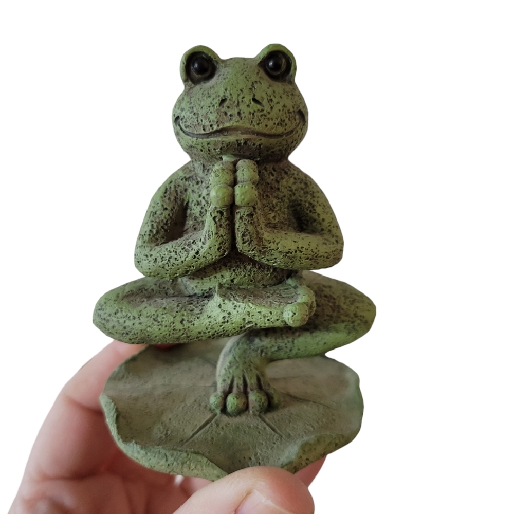 Yoga Frog Lily Pad Set Of 3 - Picture 4 of 14